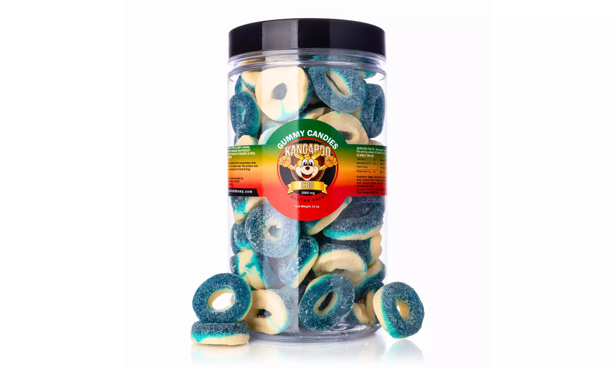 Multiple Flavors of Organic Kangaroo CBD Gummies - (250 - 5000mg)