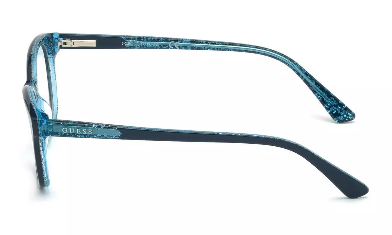 Guess Kid Eyeglasses GU9181-090-47/Shiny Blue Frame/Demo Lenses - Second Medium