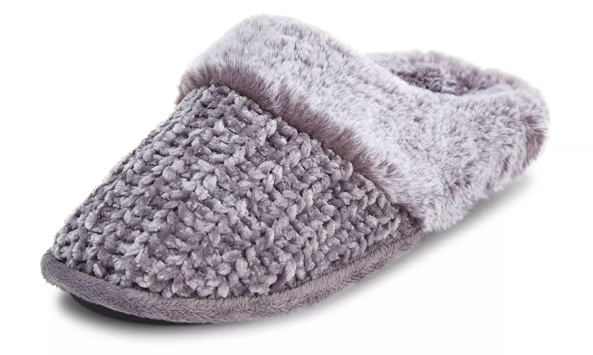 Floopi Women's Soft Cuff Chenille Knit Slippers with Memory Foam