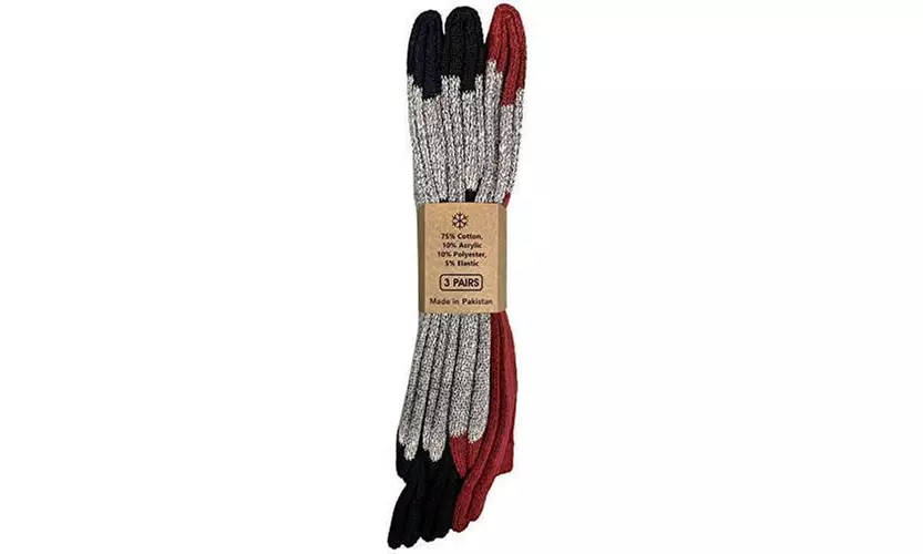 12 Pairs Of Yacht & Smith Mens Cotton Thermal Crew Socks, Cold Weather Boot Sock