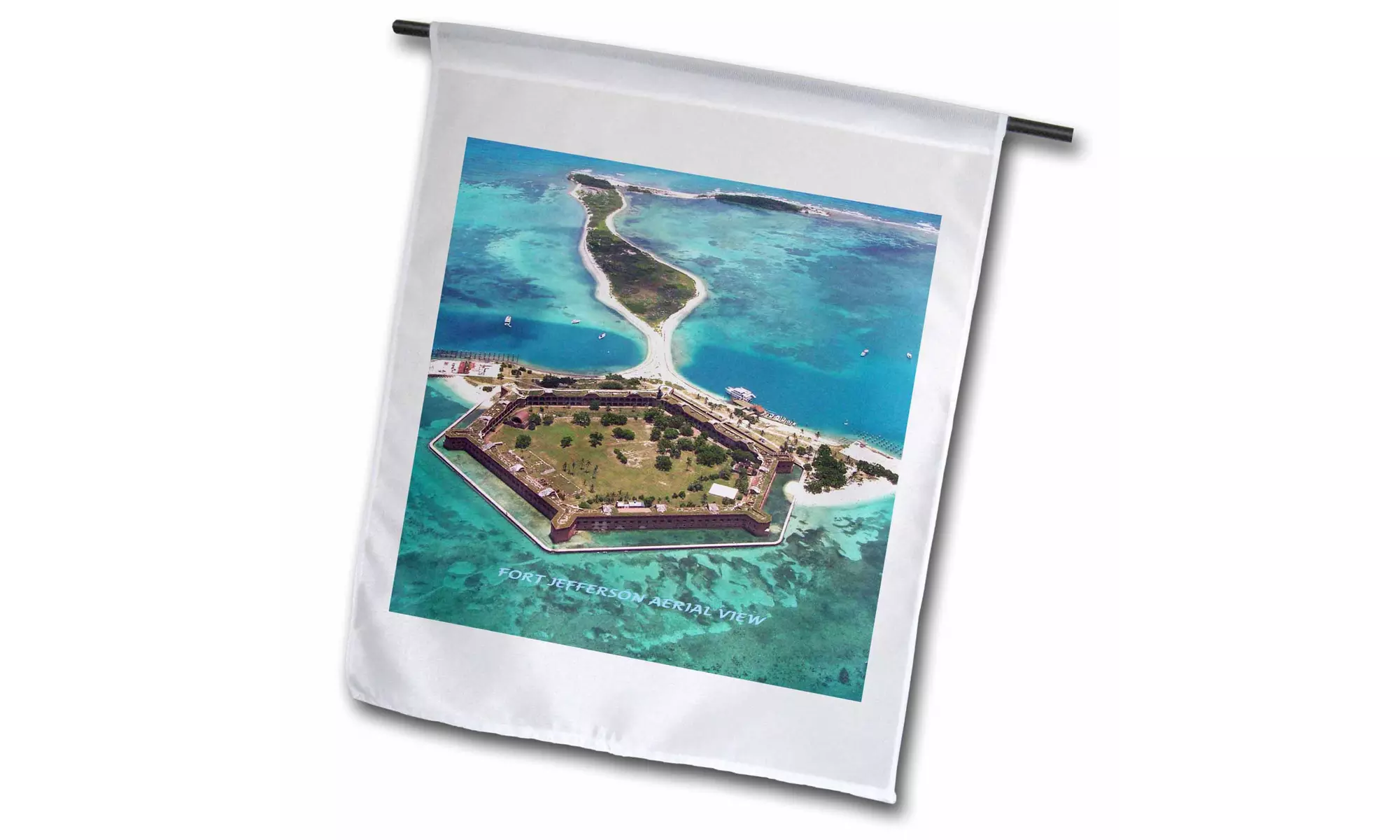  Garden Flag Dry Tortugas National Park - Fort Jefferson Aerial View   - Primary Image