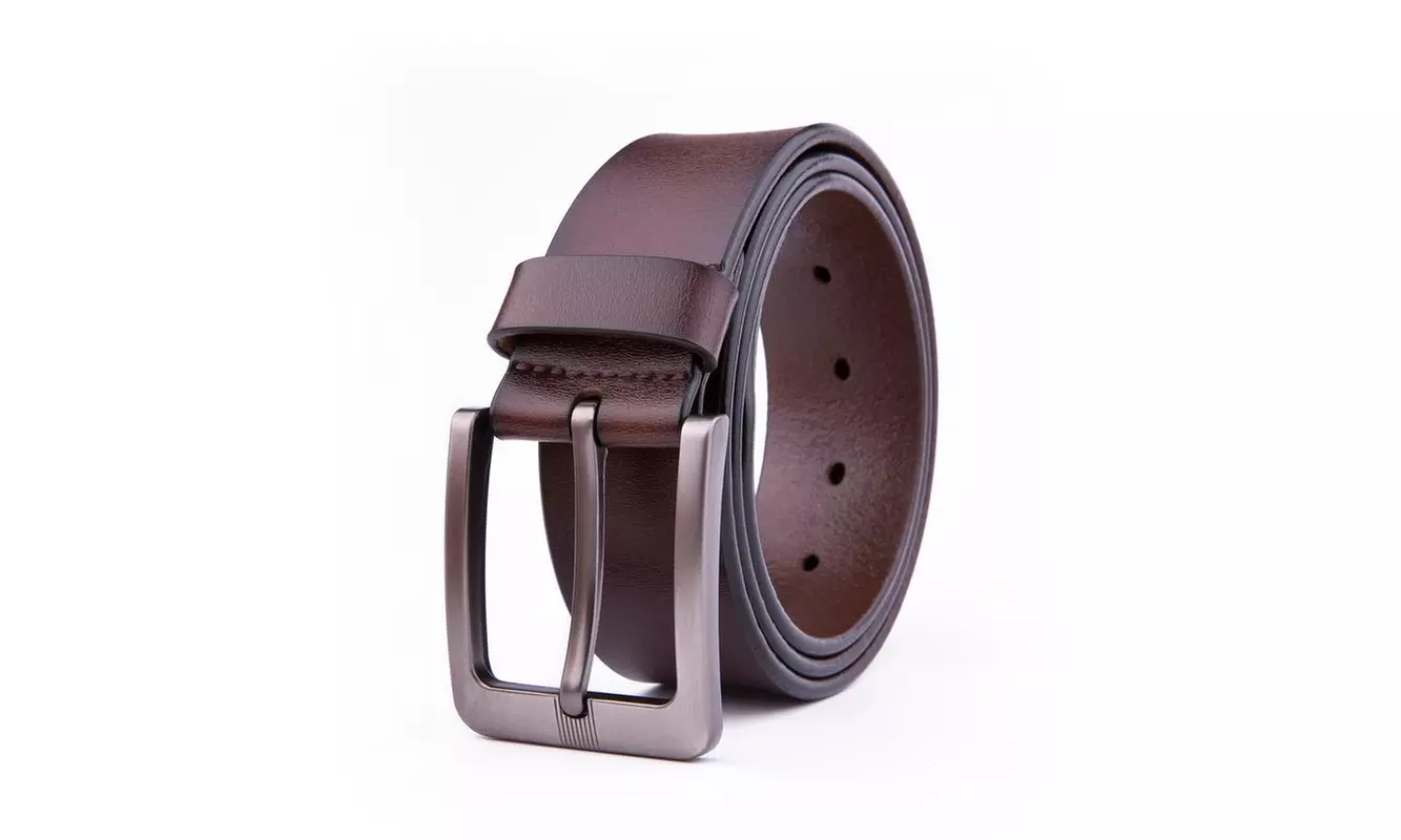 Men's Casual Genuine-Leather Dress Belts - Second Medium