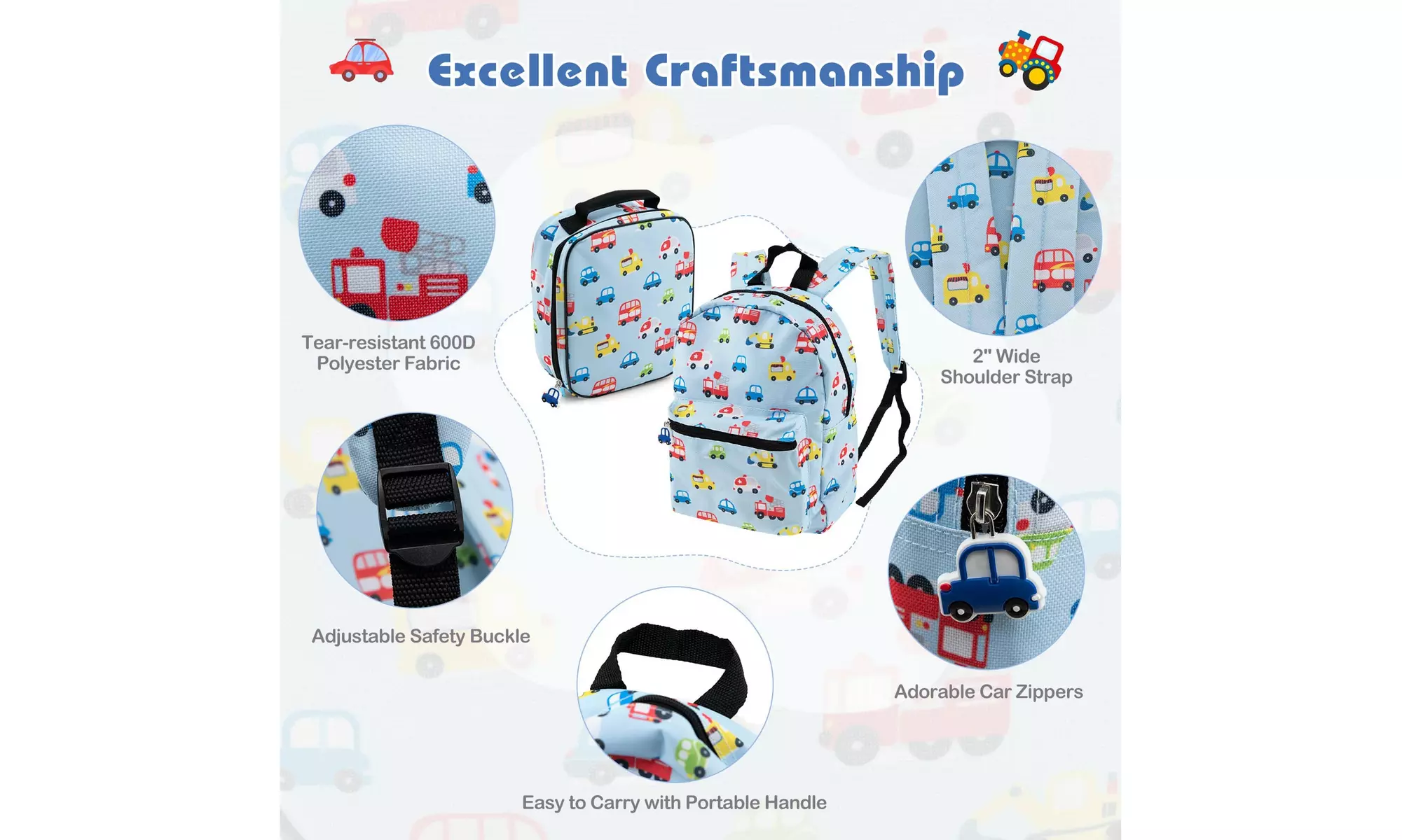 Costway Five-Piece Costway Kids Luggage Set 