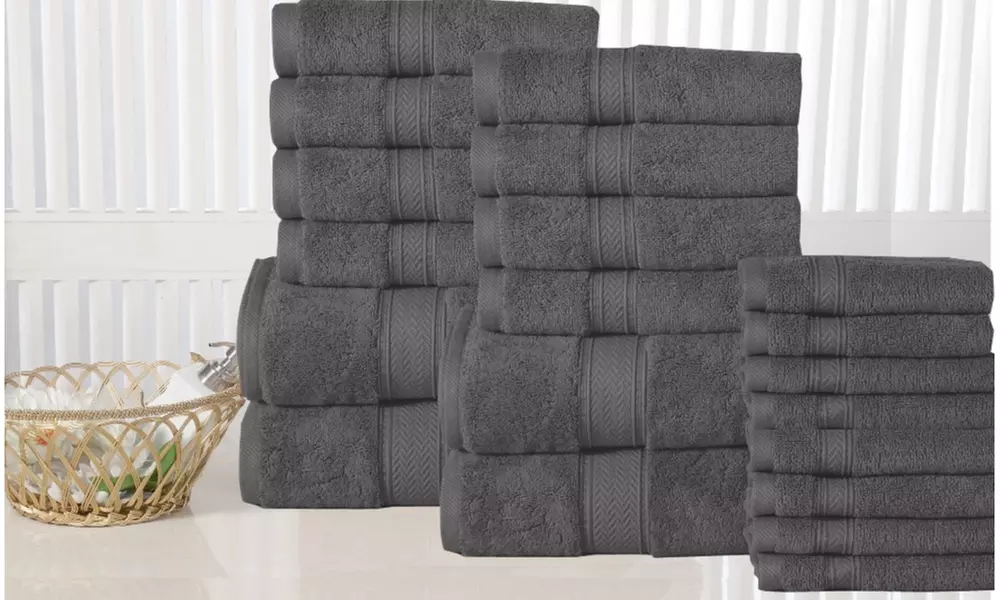 Casa Platino Soft and Luxurious Cotton 600 GSM Towel Set (20-Piece) - Primary Image