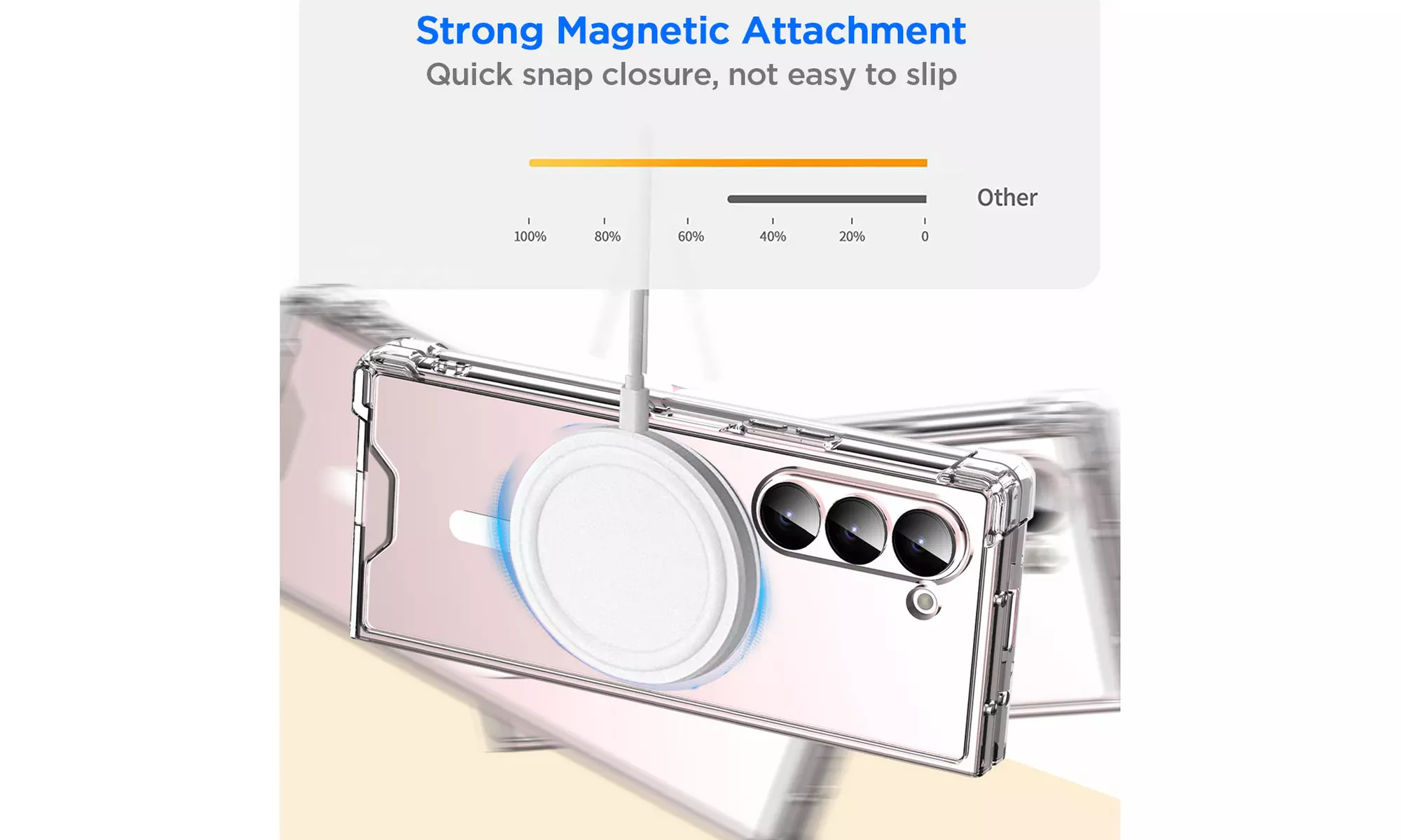 For Samsung Galaxy Z Fold 6 5G MagSafe Clear Case Shockproof Ultra Slim Cover