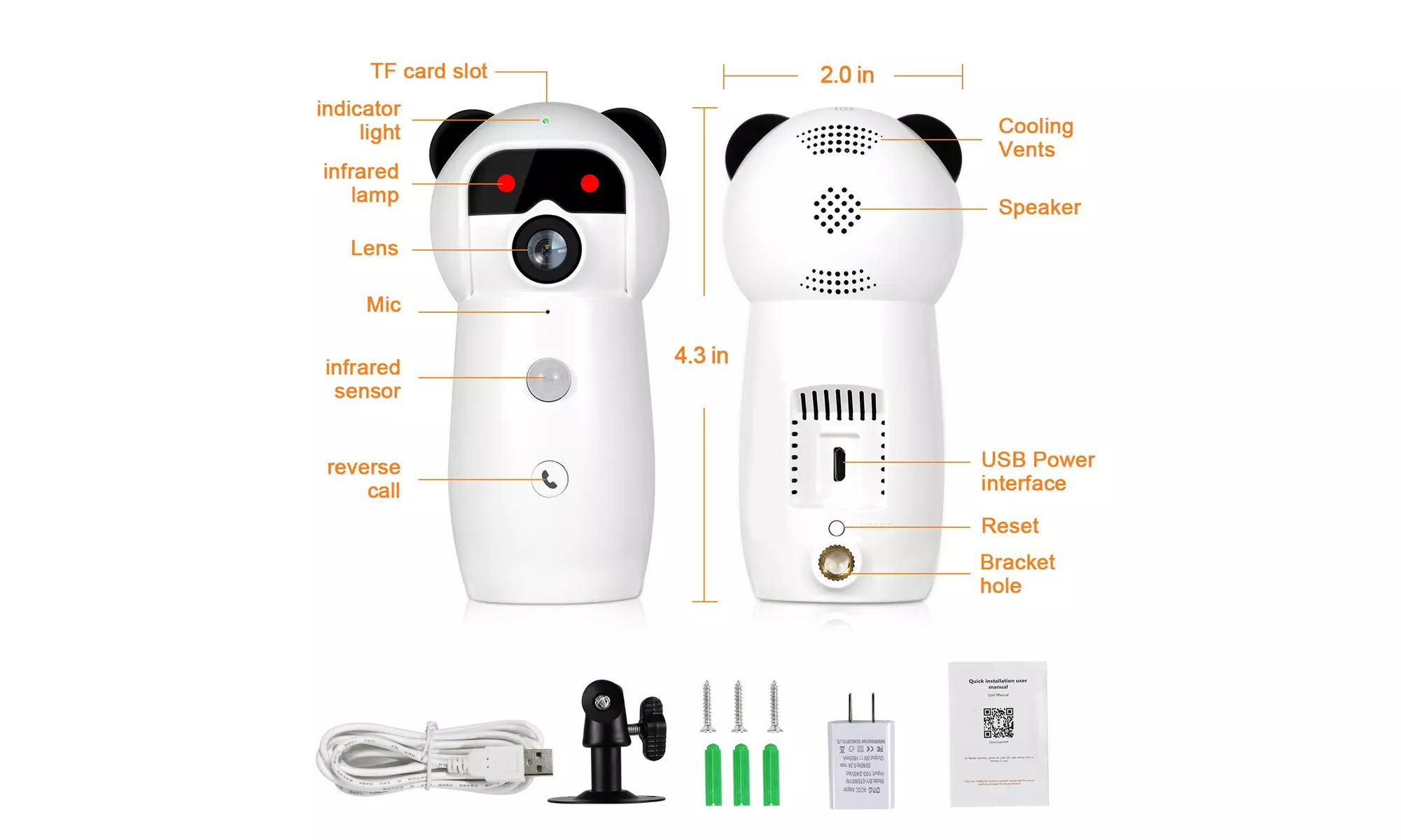 Baby Monitor - Cute Panda Wireless Security System - Primary Image