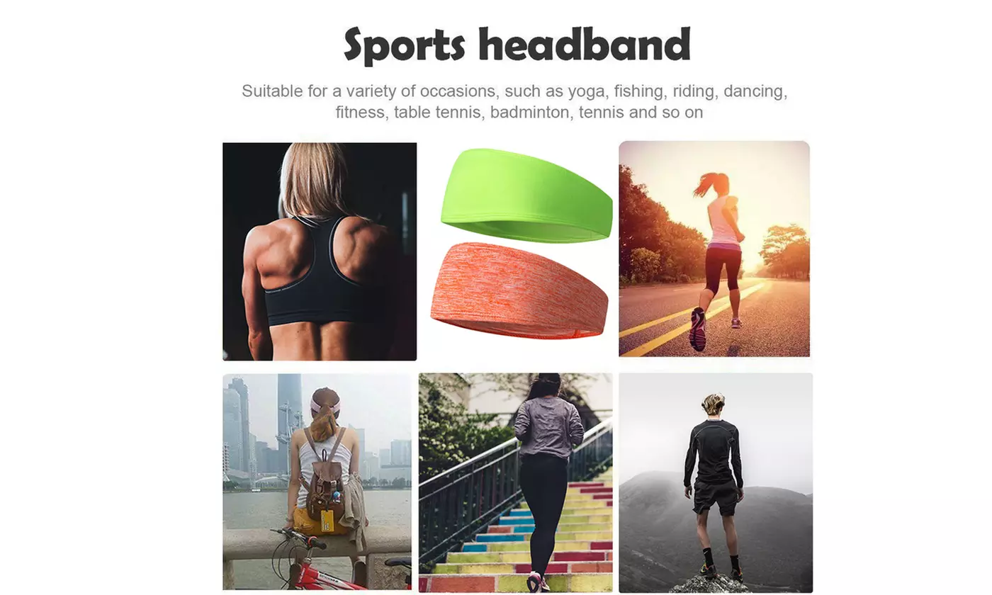 Unisex Sport Sweatband Non-Slip Yoga Sport Cooling Headbands
