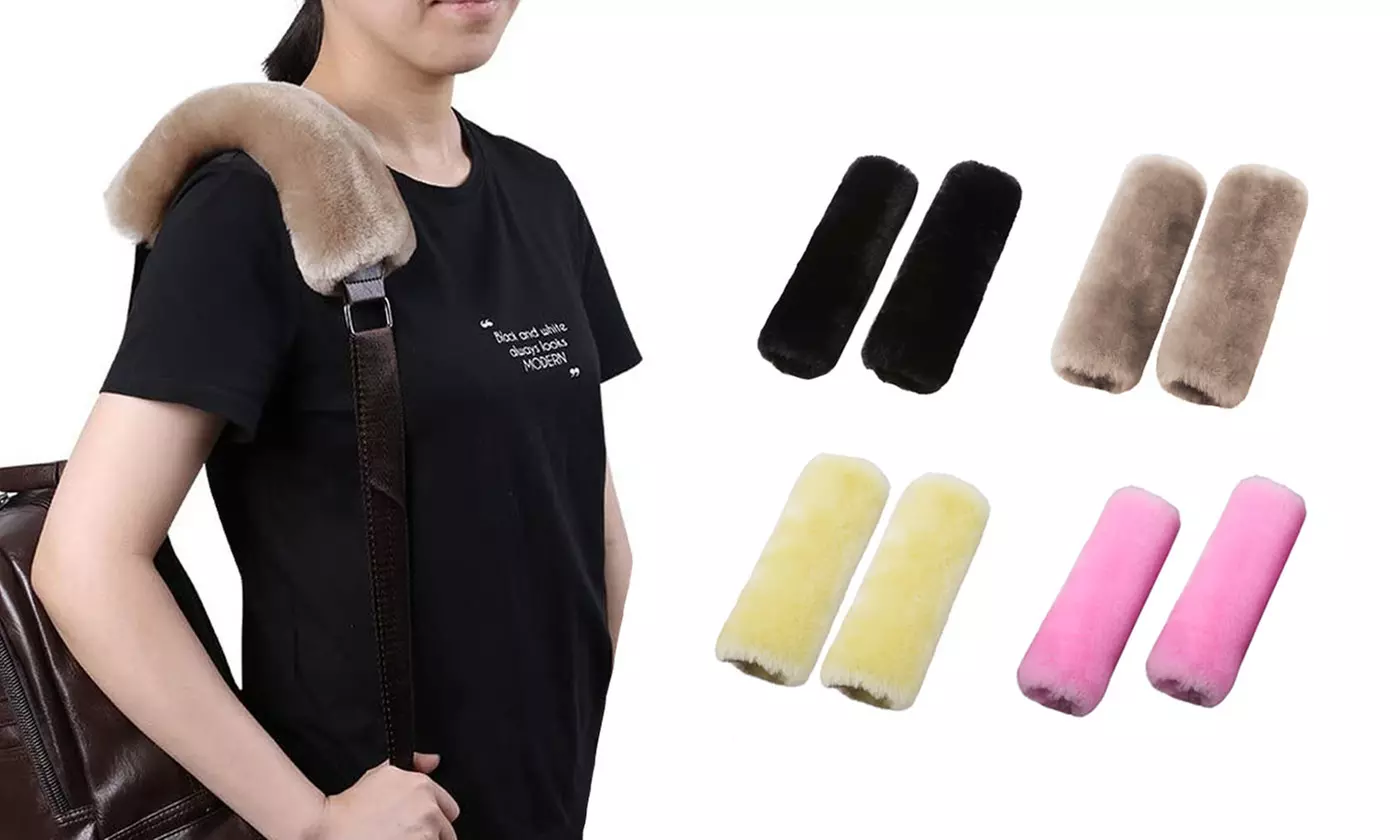 Car Seat Straps Shoulder Pads Super Soft Plush Seat Belt Covers
