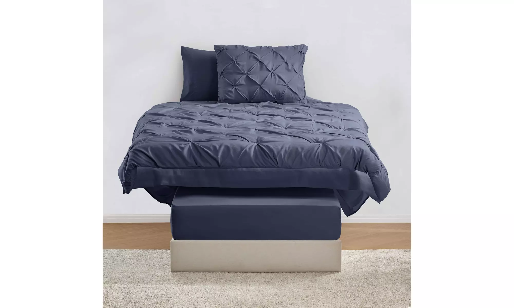 Nestl 5-7Pc Pinch Pleat  Bed in a Bag Set