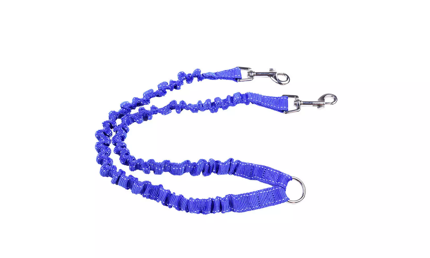 Waloo Pets Double Dog Bungee Dog Leash- Black,Red or Blue