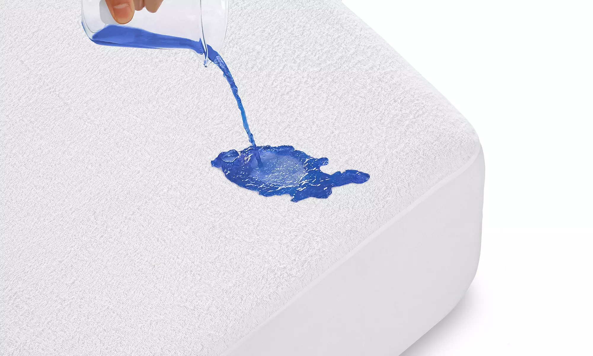 Lux Decor Polycotton Fitted Mattress Protector Waterproof Terry Mattress Topper