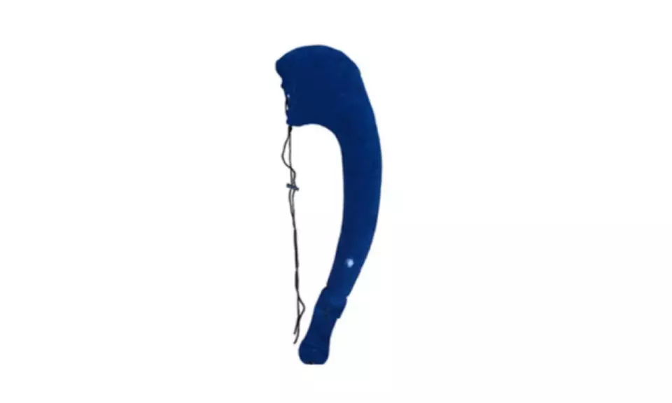 1pc Inflatable Travel Neck Pillow for Airplanes Cars L-Shaped Cushion Portable - Second Medium