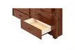 Twin over Twin Wood Bunk Bed with Trundle and Drawers, Walnut - Second Medium