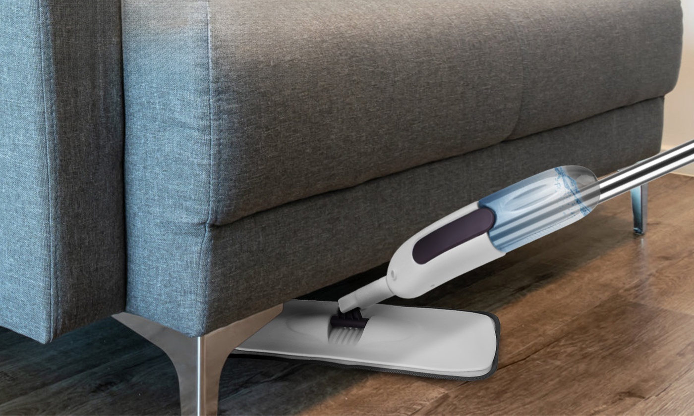  NewHome Spray Mop with 12oz Refillable Bottle and Three Washable Pads 