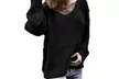 Women Loose Knitted Pullover Jumper Sweater V Neck Long Sleeve Knitwear Tops - Second Medium