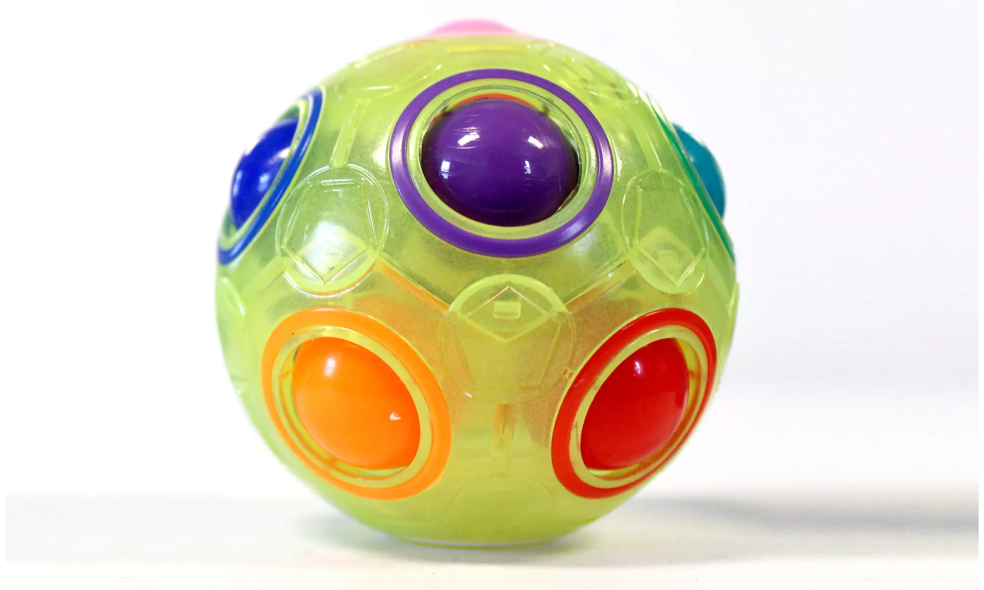 Zummy  Kids' Plastic Cube Twist Puzzle Rainbow Magic Education Toy Ball - Second Medium