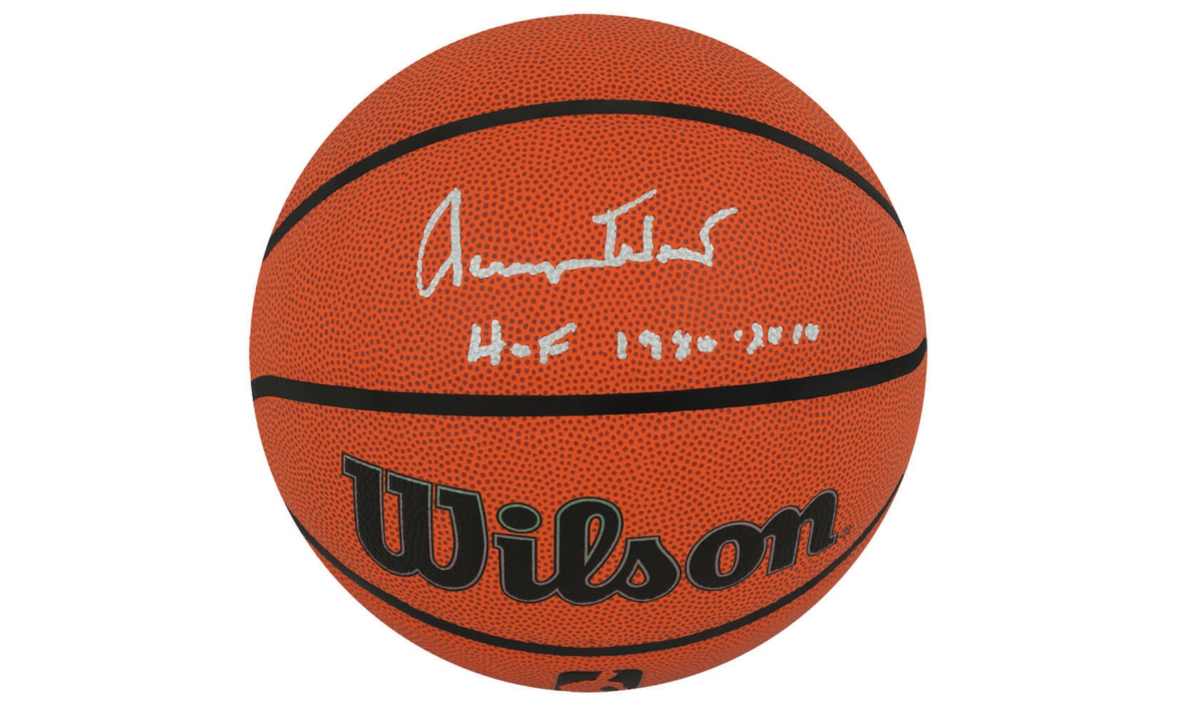 Jerry West Signed Wilson Indoor/Outdoor NBA Basketball w/HOF 1980, 2010