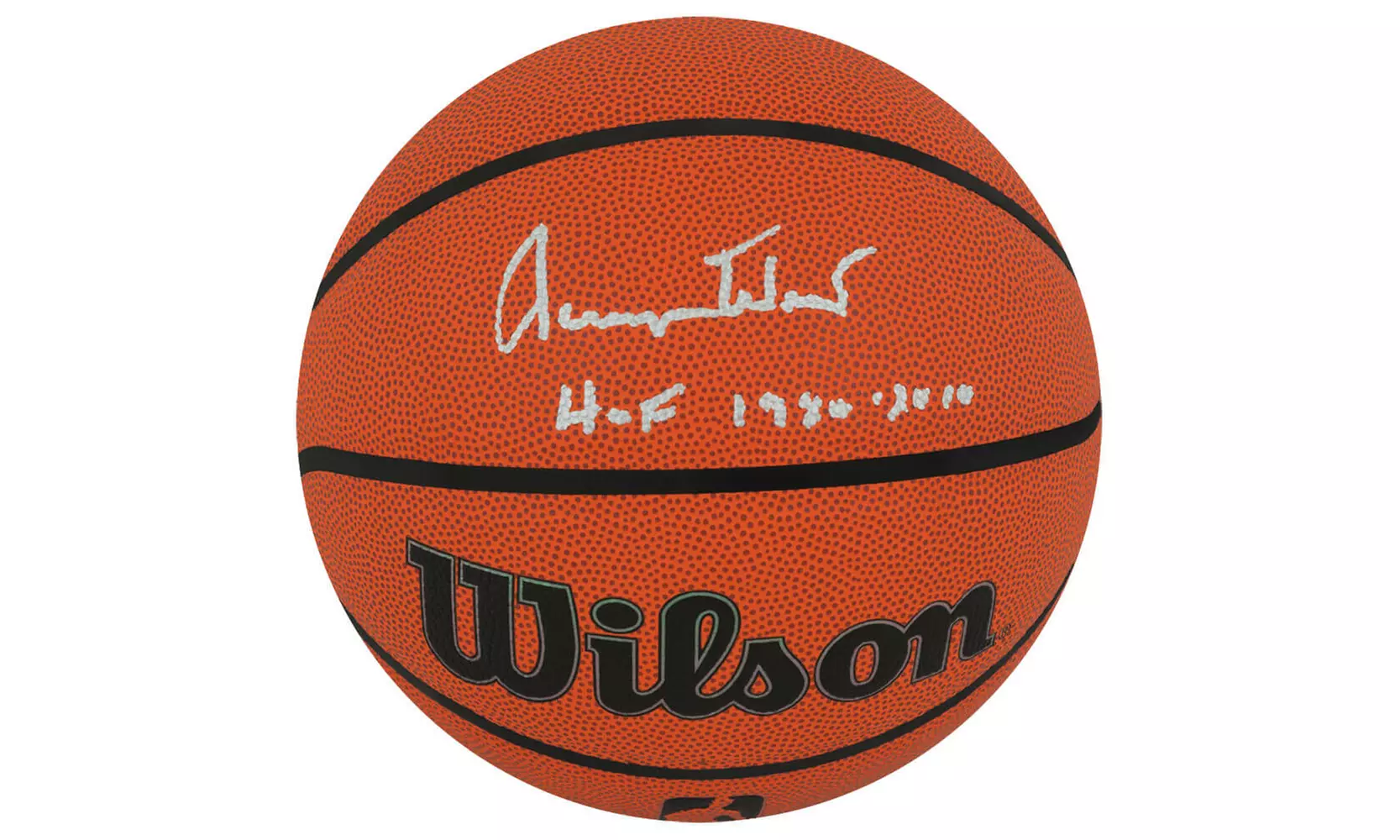 Jerry West Signed Wilson Indoor/Outdoor NBA Basketball w/HOF 1980, 2010