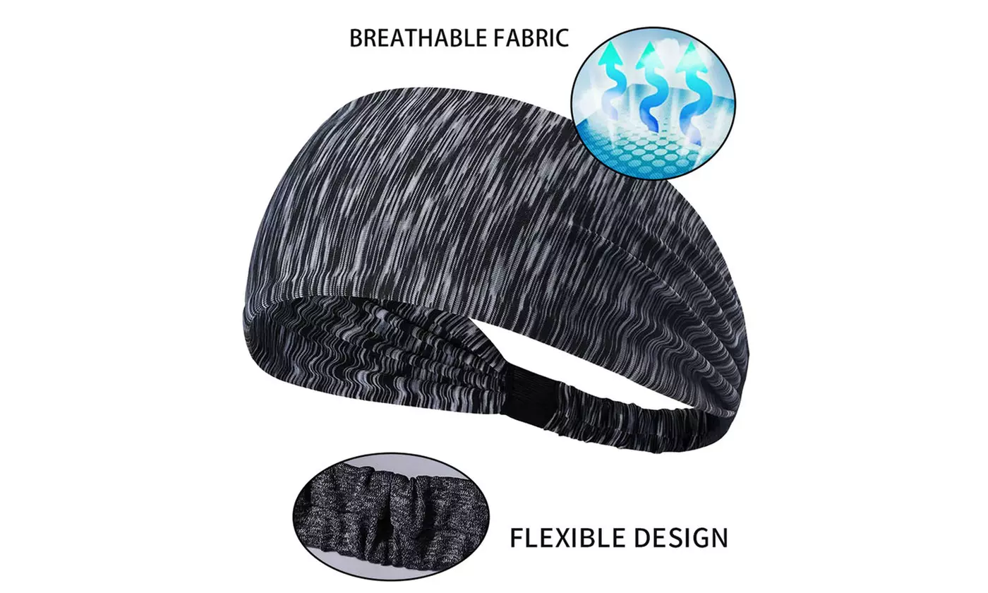 Unisex Yoga Sport Athletic Headband for Running Sports Elastic Wicking Sweatband