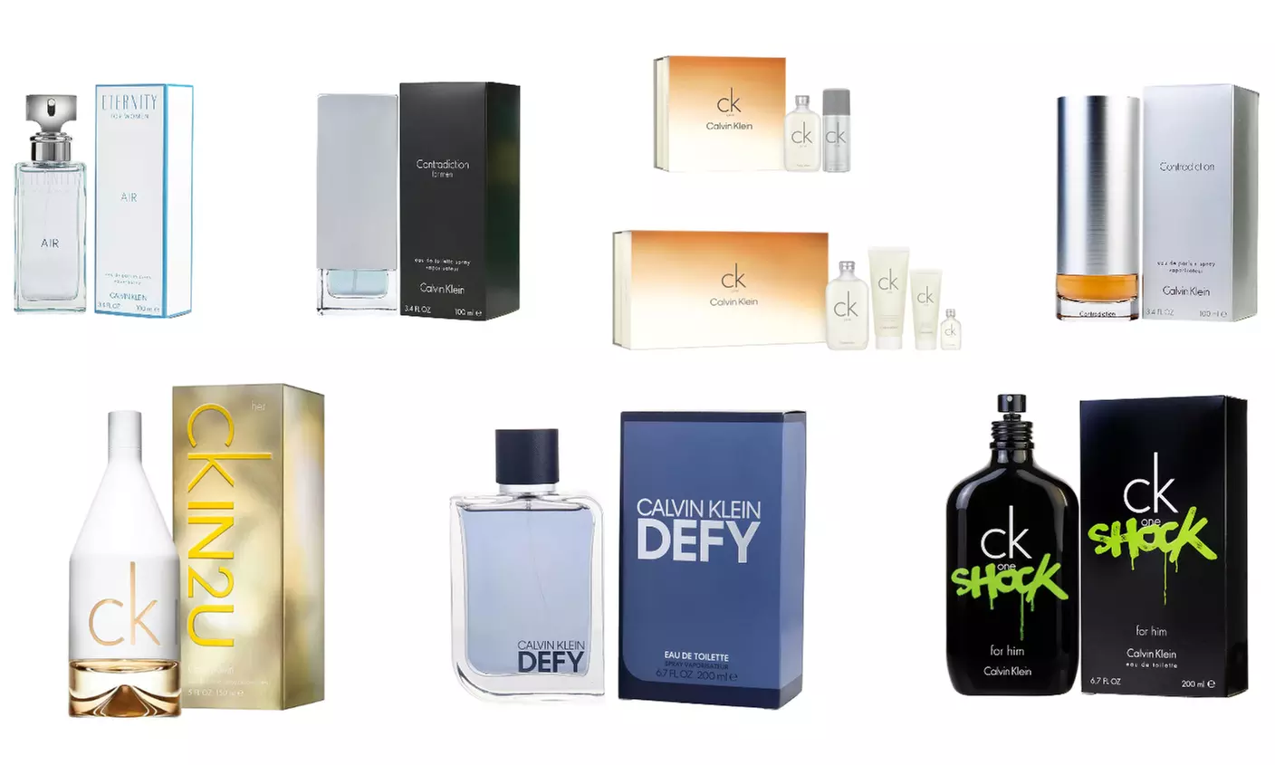 Best of Calvin Klein Cologne Perfumes - Men or Women 1.7, 3.4, 6.7 Oz and sets