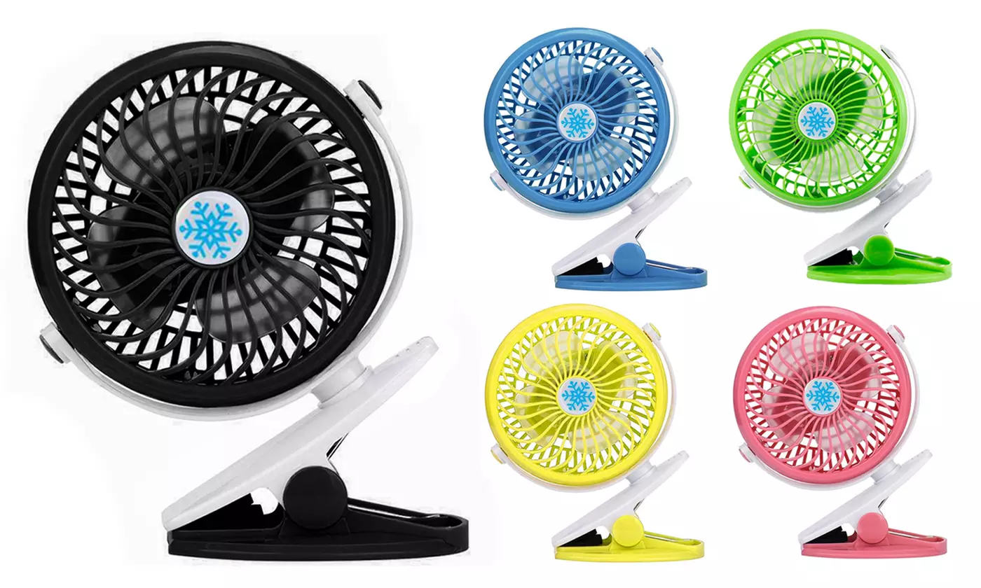 Portable Clip Fan Rechargeable Battery Clip On Table Desk 360 Degree Rotation - Primary Image