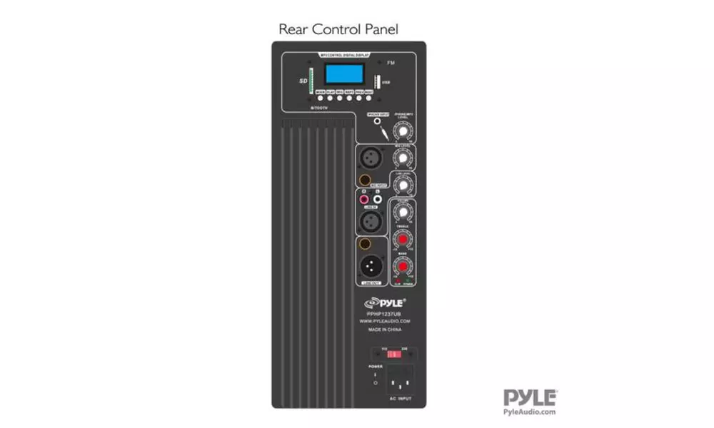 PylePro PPHP1237UB Bluetooth Loudspeaker PA Cabinet Speaker - Primary Image