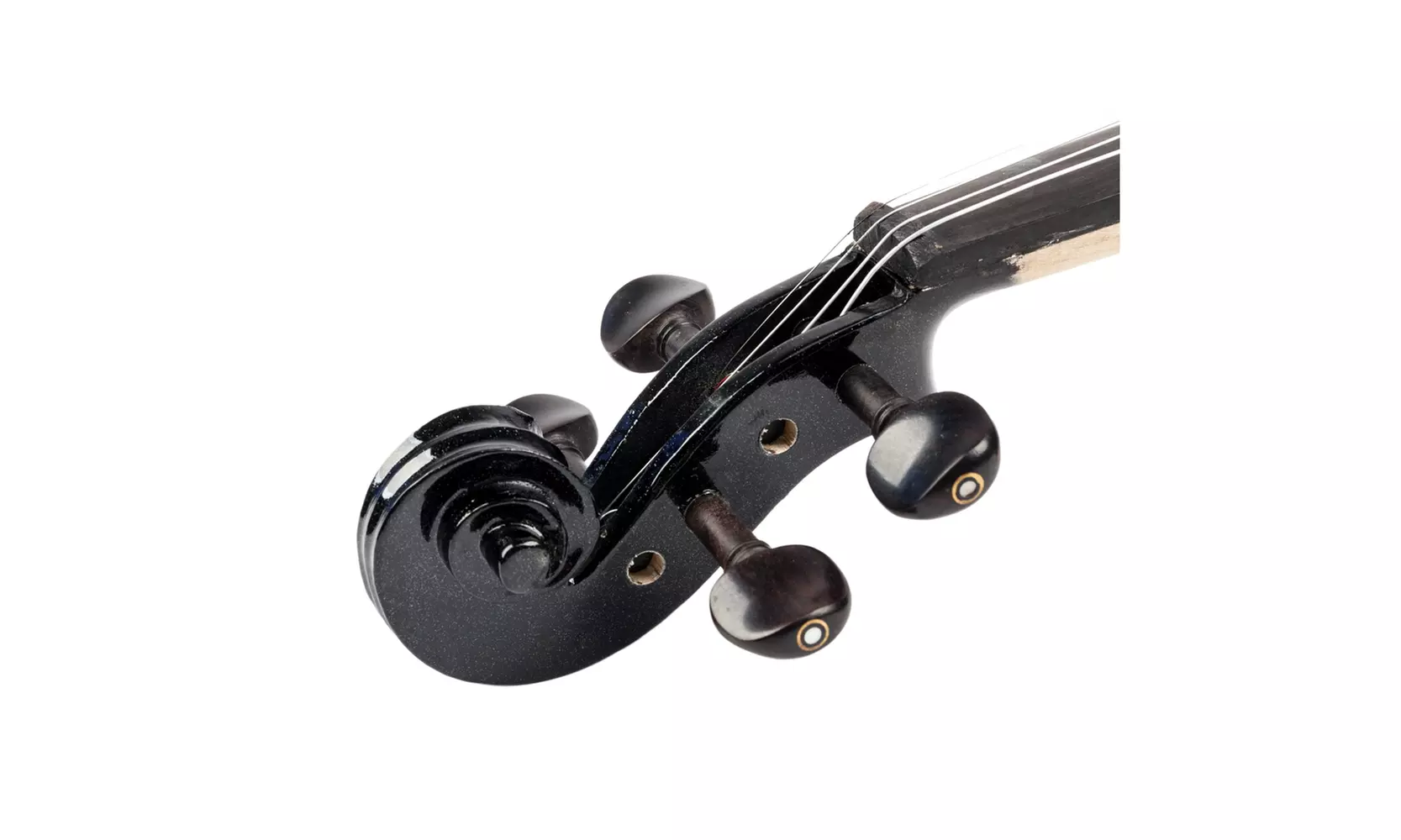 Glarry 4/4 Solid Wood EQ Violin for Student Beginner, Black  - Second Medium