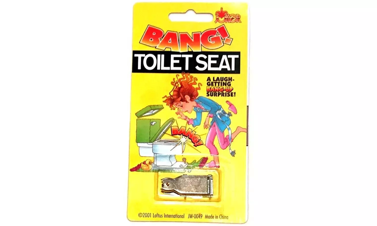 1 Exploding BANG TOILET SEAT Gimmick Joke Gag Magic Trick Plastic Caps Prank - Primary Image