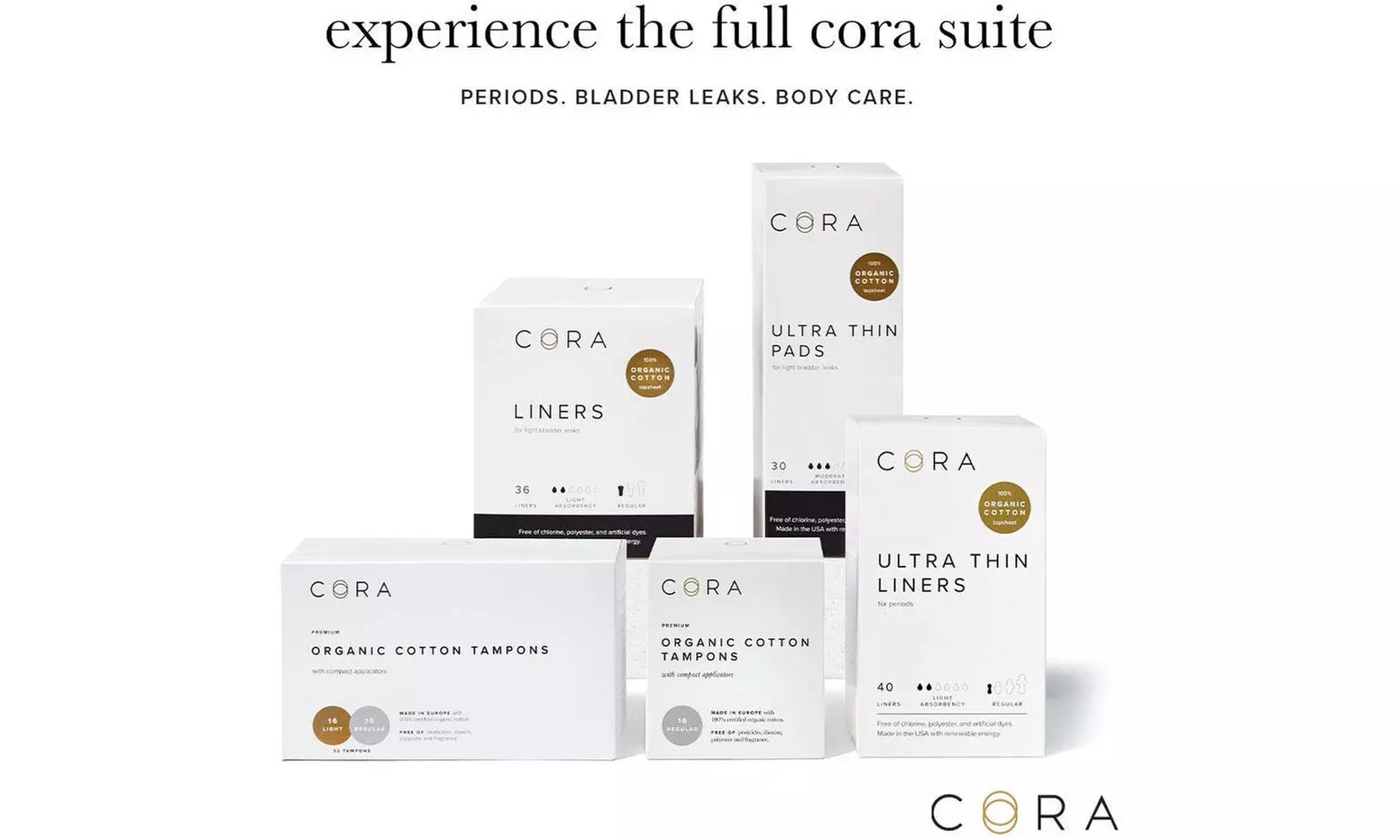 Cora organic cotton non-smear tampon - Second Medium