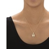 Image 2: 1.04 TCW CZ in Motion 14k/SS Teardrop Necklace 18"