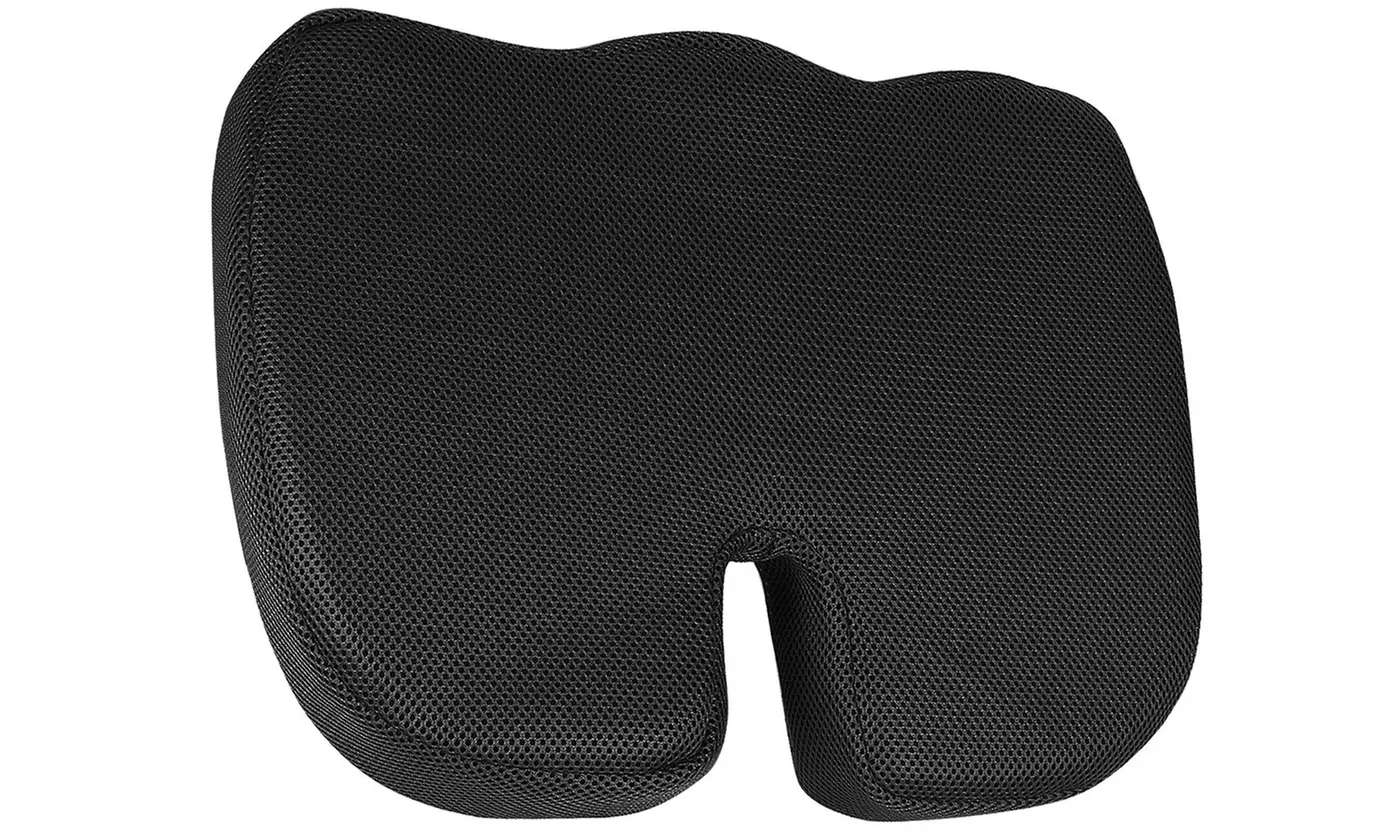 NewHome Memory Foam Seat Cushion for Coccyx, Sciatica & Back Support