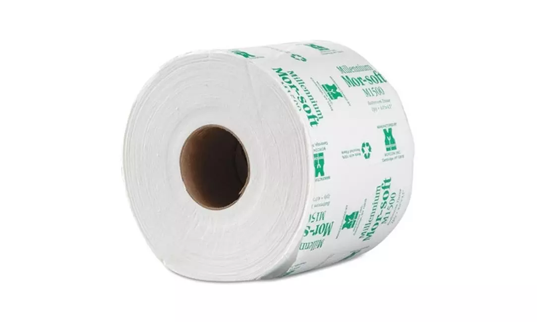 Morcon MORM1500 1-Ply Paper Morsoft Millennium Bath Tissue 1500 Sheets Per Roll - Primary Image