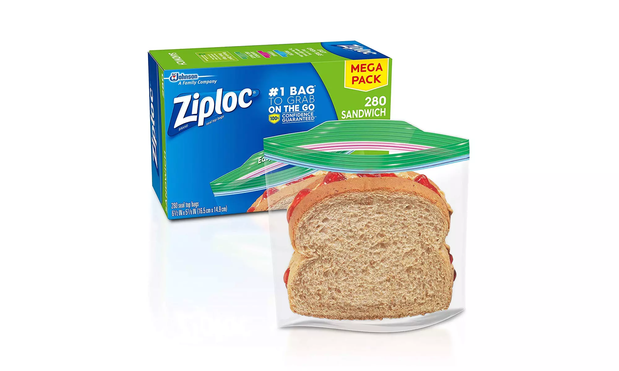 Ziploc Sandwich Bags, 280 ct - Primary Image