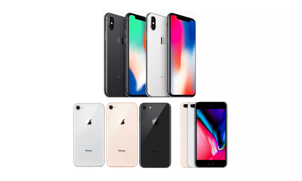 Apple iPhone 8, 8 Plus, X 64 256GB GSM Unlocked Scratch & Dent 1 Year Warranty - Primary Image