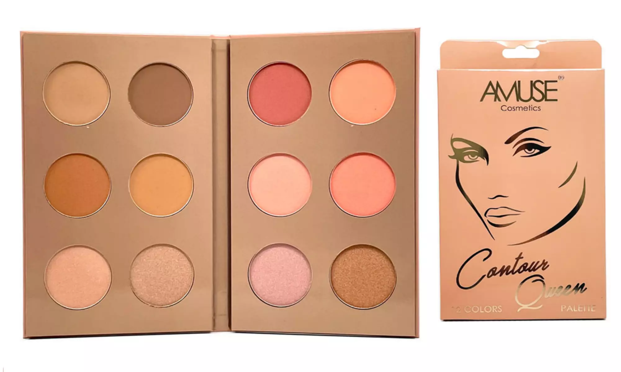  Contour Blush & Highlight Pallet - 12 Colors - Second Medium
