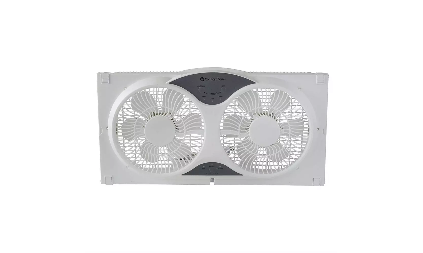 Comfort Zone Twin Window Fan with Remote 3 Speed, High Velocity, Dual  - Primary Image