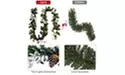 Costway 9ft Pre-Lit Artificial Christmas Garland with Mixed Decorations