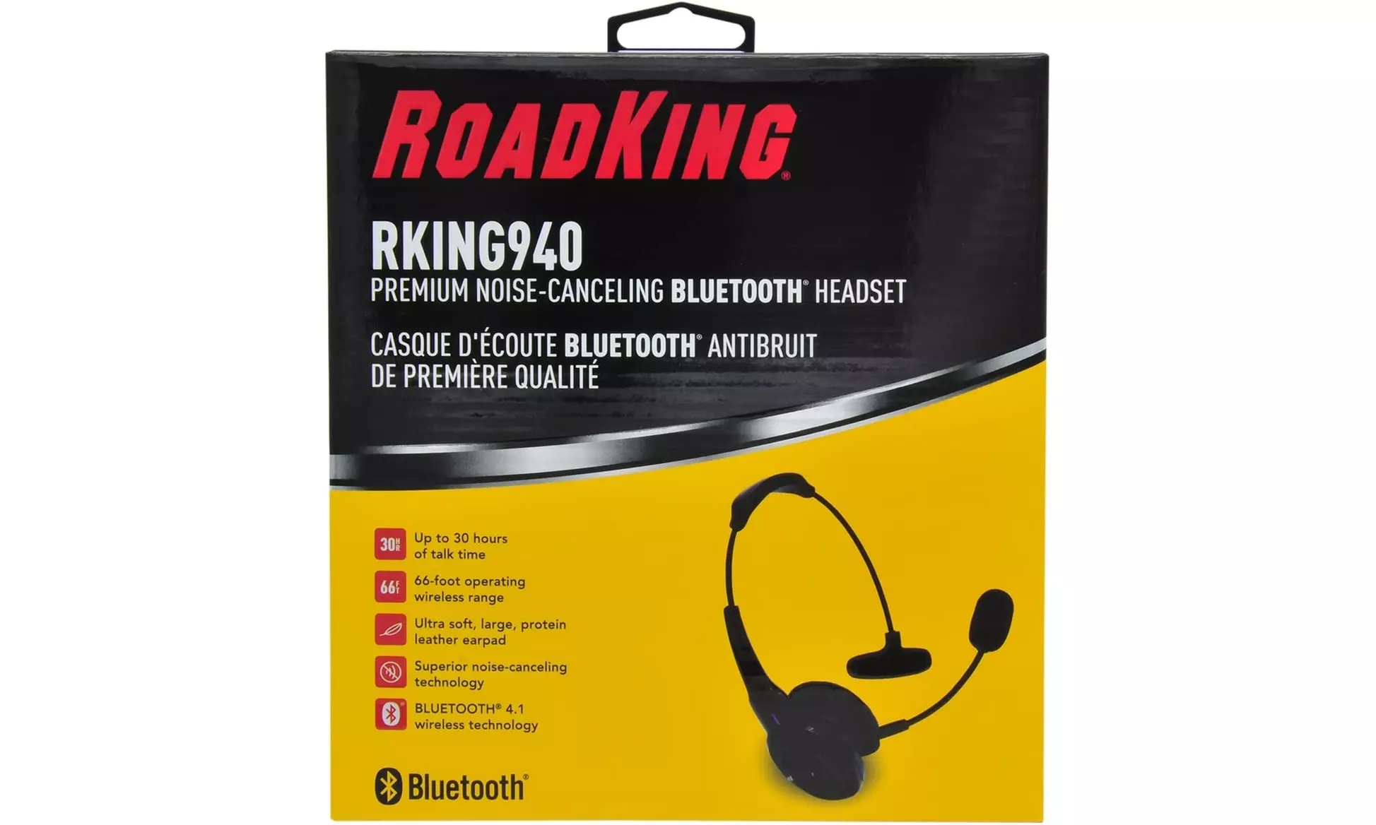 RoadKing RKING940 4.1 Noise Canceling Mono Bluetooth Headset Black - Second Medium