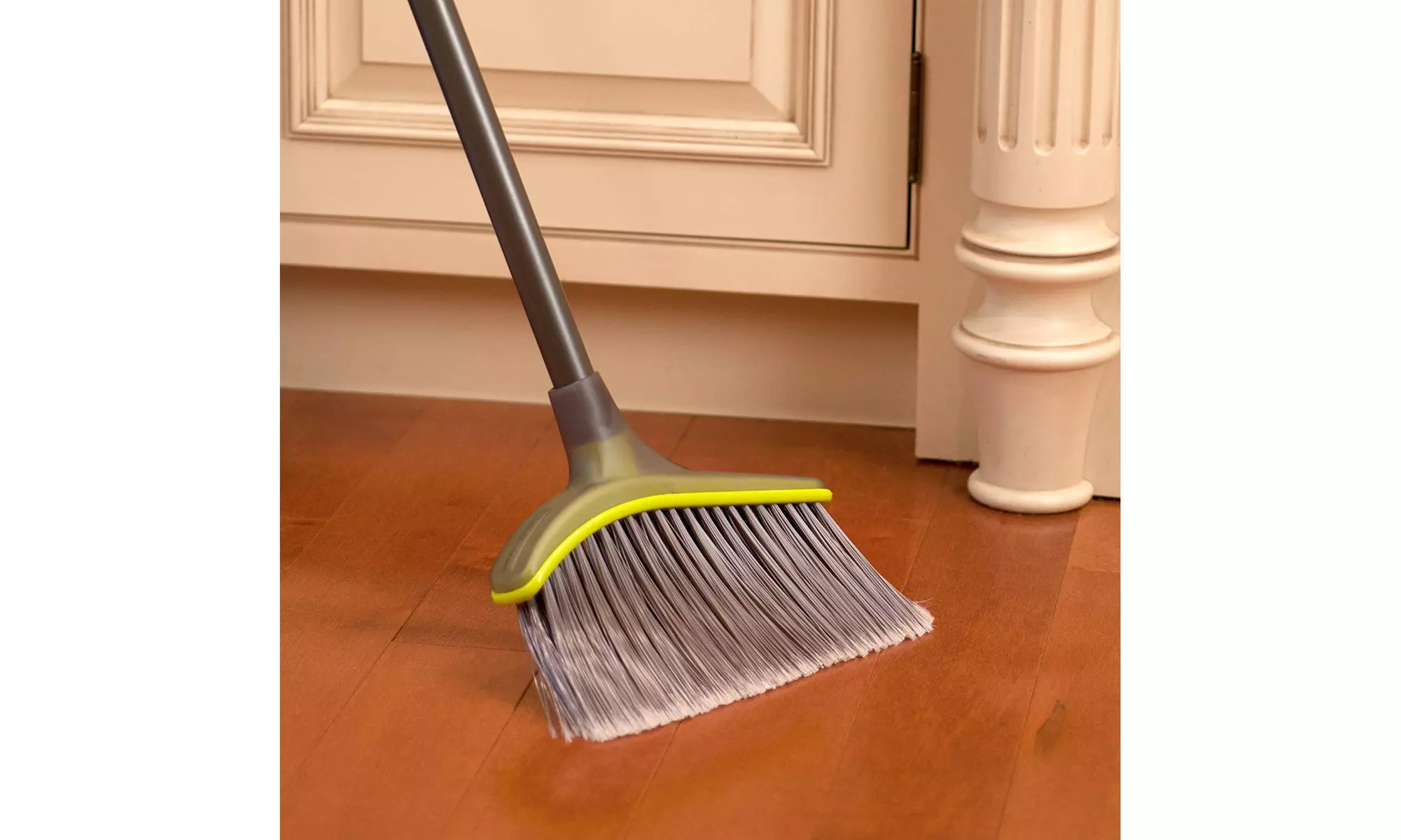 Casabella Wayclean Wide Angle Broom, Gray - Primary Image