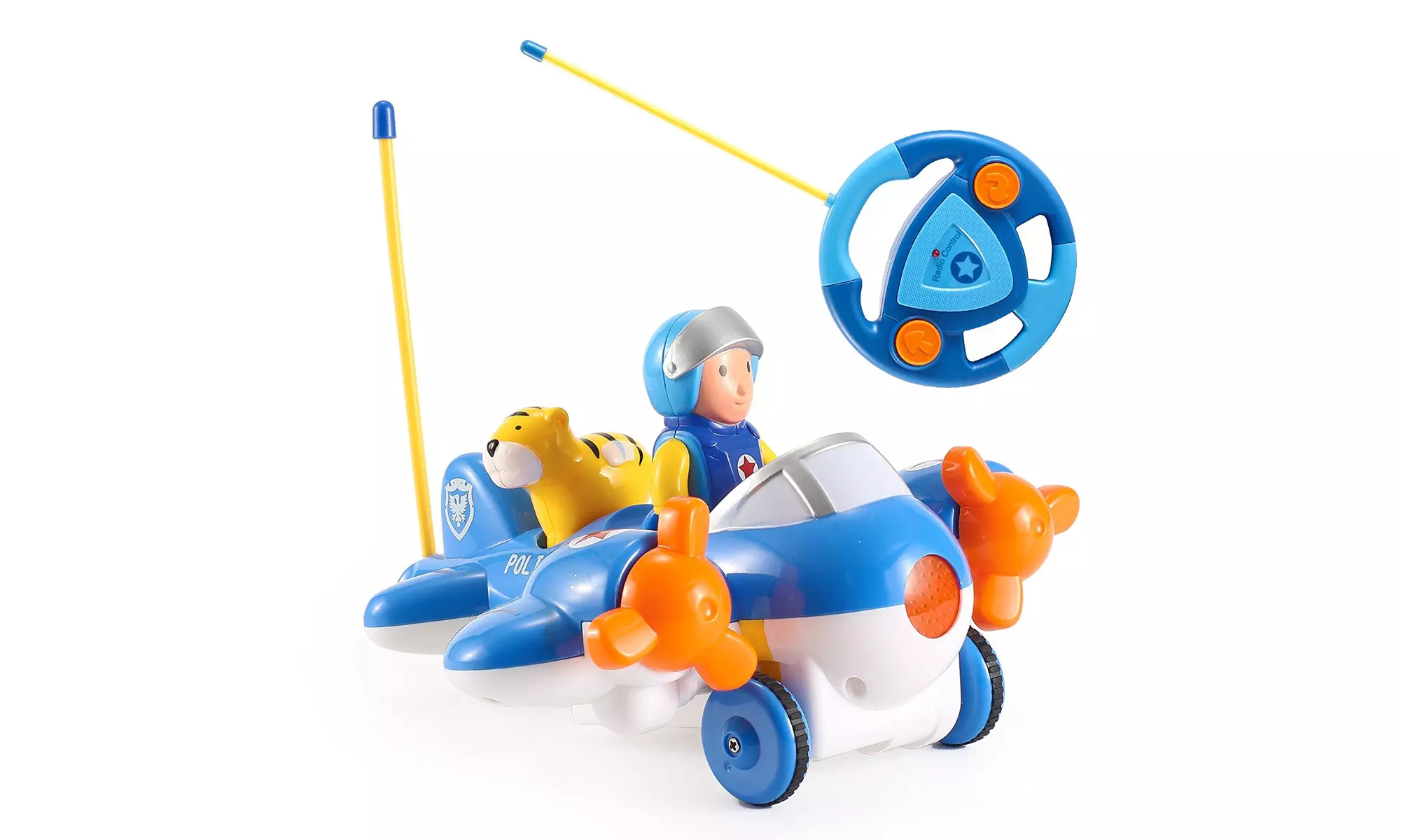Kids Remote Control Airplane with Music, Lights and Sound - Primary Image