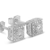 Image 8: Sterling Silver .1ct TDW Miracle Plated Diamond Stud Earrings (H-I,I2)