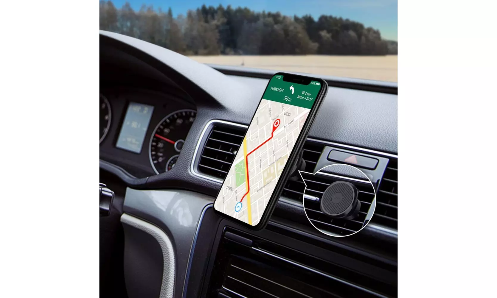 Magnetic Phone Car Mount, Penom Cell Phone Holder for Car Universal Air Vent  - Second Medium