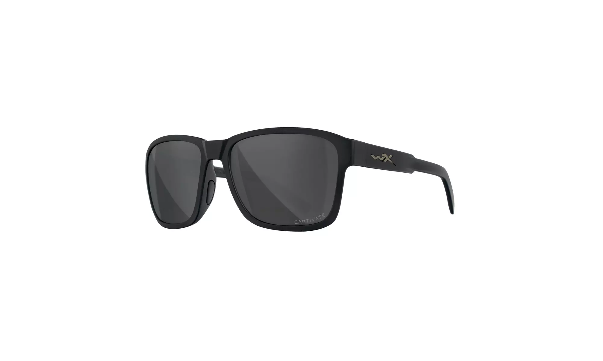 Wiley-X WX Trek Sunglasses (Captivate Polarized Gray Lens, Matte Black Frame) - Primary Image