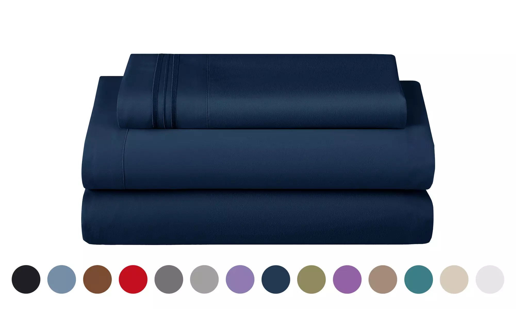 Lux Decor 4Pc Deep Pocket Sheet Set With Embroidered Pillowcases & Giftable Bag
