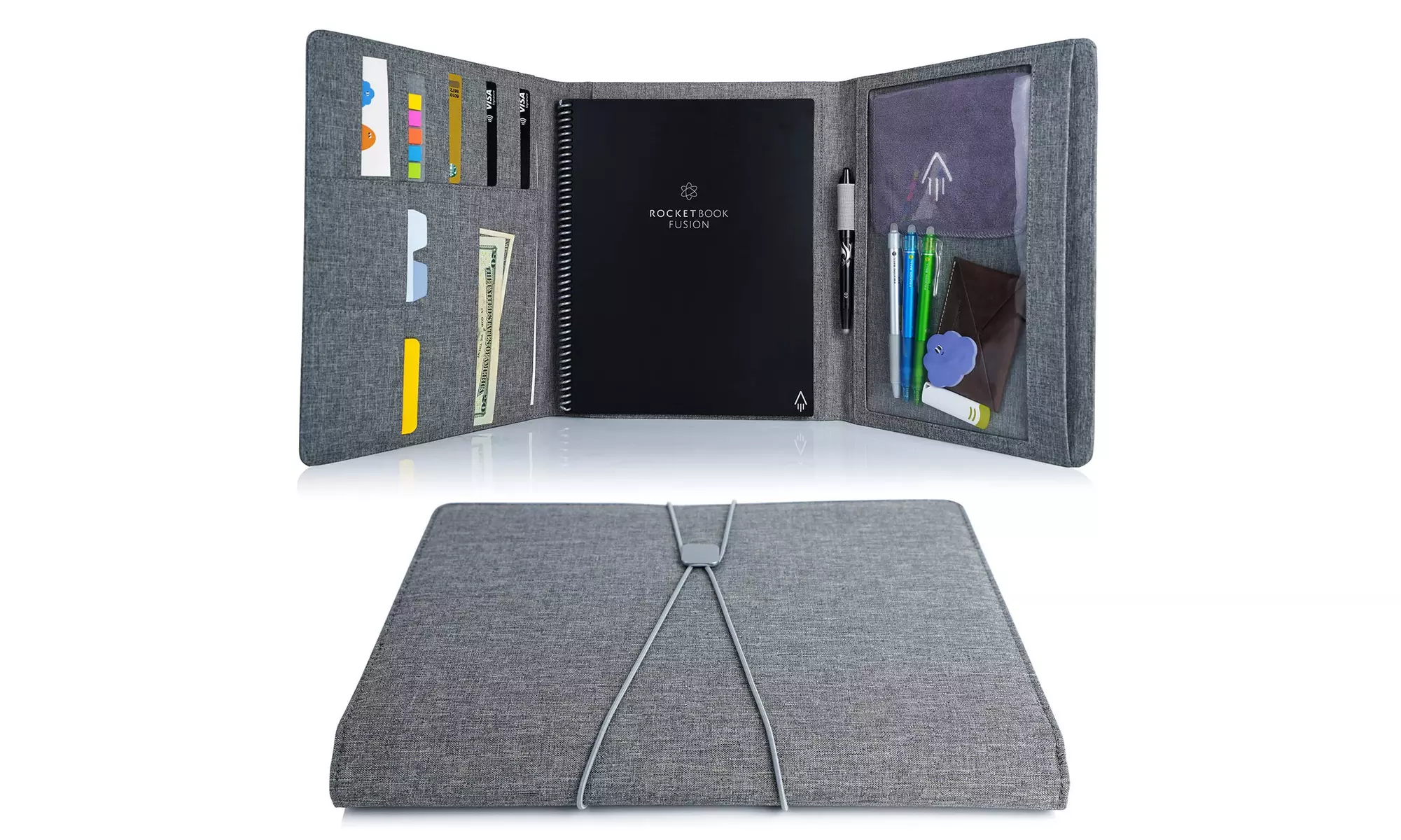 Folio Cover for Rocketbook Everlast Fusion - Letter Size, Waterproof Fabric - Primary Image