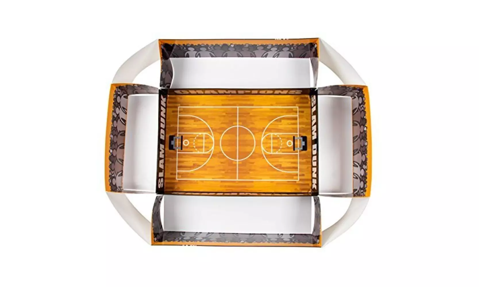 Basketball Snack Stadium Party Tray for Appetizers Dipping Bowls, 25x4.5x20.5" - Second Medium