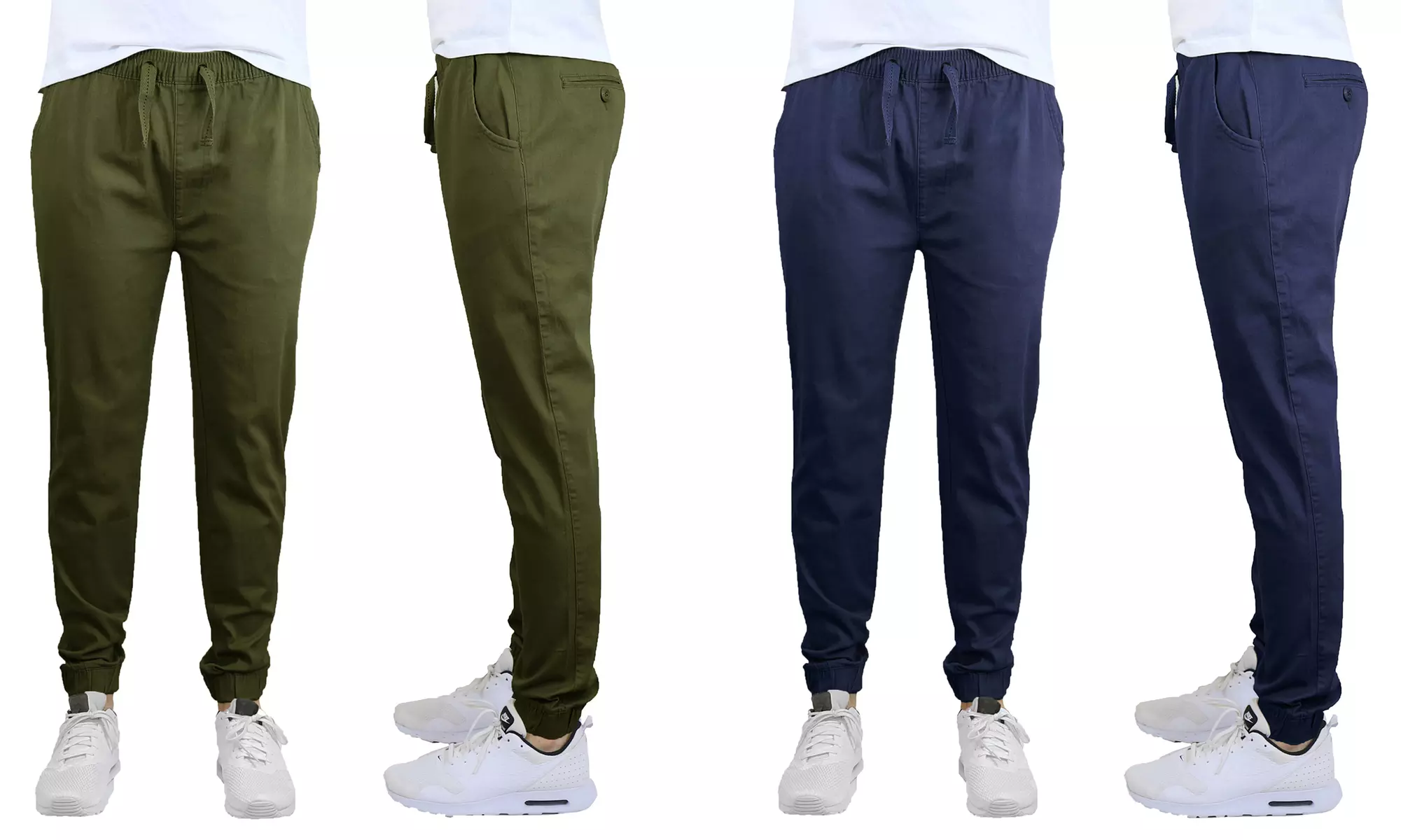 2-Pack Galaxy By Harvic Men's Classic Cotton Stretch Twill Jogger (S-2XL)