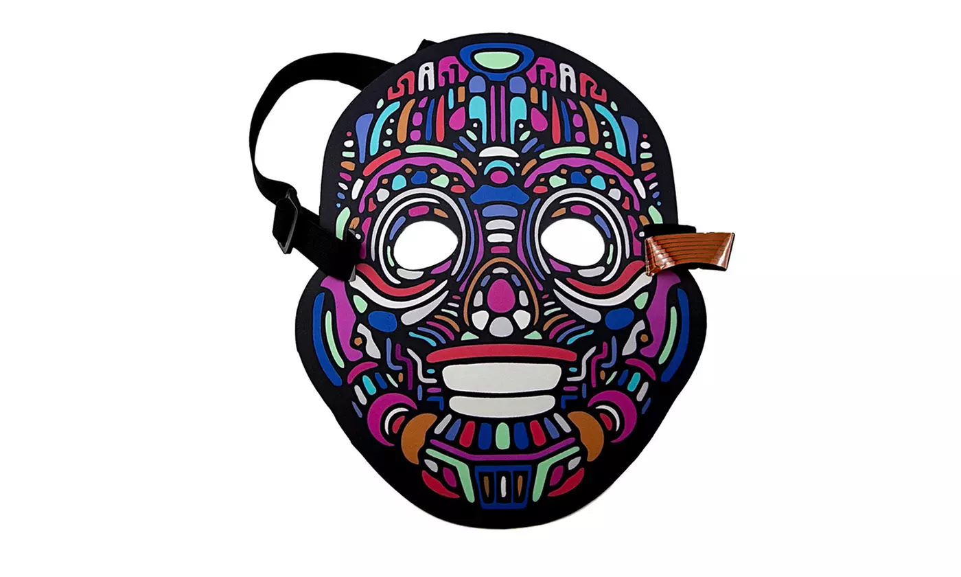 EL Cold Light  Sound Reactive 3D LED Mask Full Face Masquerade Masks - Second Medium