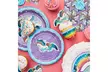 Unicorn Rainbow Galaxy Party Supplies Set of Party Supplies (61 pc-set) - Second Medium