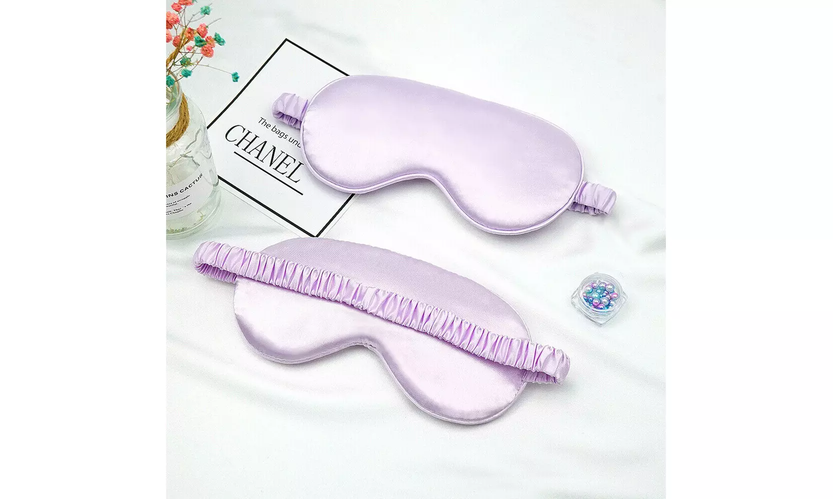 Double-sided Satin Silky travel Sleep Eye Mask Cover Padded Blindfold Smooth